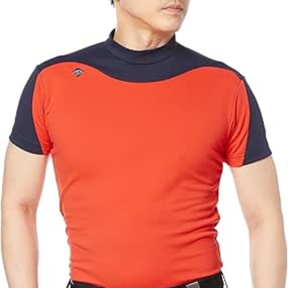 DESCENTE GOLF  SHIRT NAVY/RED  Size Large - Picture 1 of 4